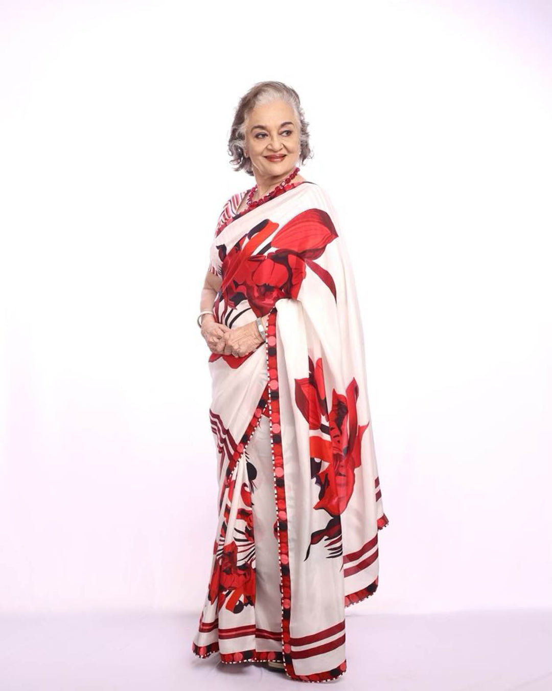 Asha Parekh In Gulmohar Saree