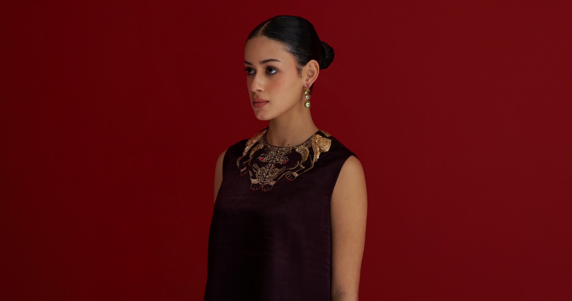 シルク100%☆TADO☆SILK DRESS インド製 India ボーダー SILK CLOTHES - ChintamaniAlchemi