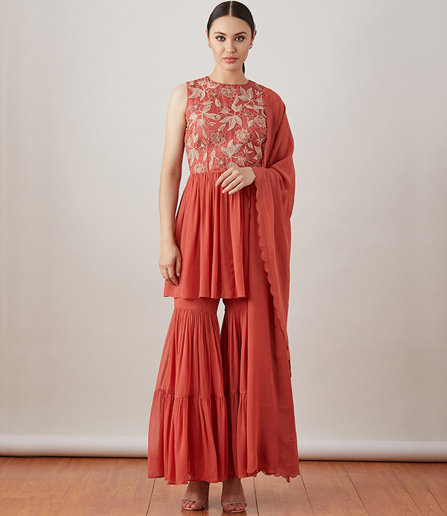 RUST APPLIQUE GARARA SET